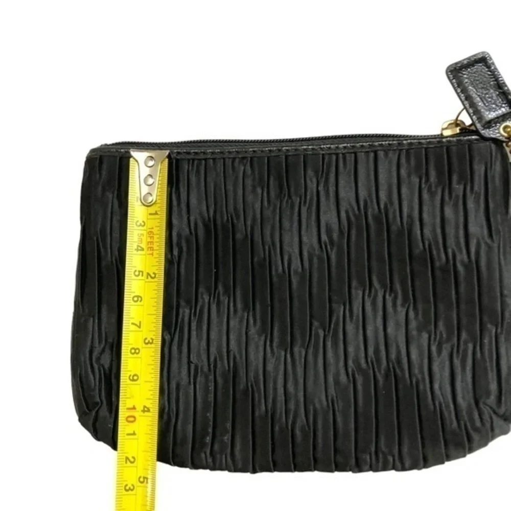 Coach Ashley sateen pleated wristlet bag